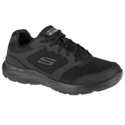 Buty treningowe męskie, Skechers Flex Advantage 4.0. Czarne buty treningowe Skechers, bez wzorów, z materiału. Za 424.00 zł.