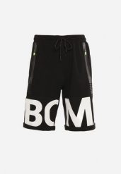 Czarne Szorty Dresowe Do Kolana z Kieszeniami na Suwaki Isadorela. Czarne krótkie spodenki sportowe Born2be, m, bez wzorów, z dresówki. W wyprzedaży za 59.49 zł.