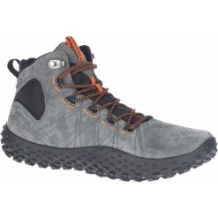 Buty Sneakersy Męskie Merrell Wrapt Mid Waterproof. Szare buty sportowe casual Merrell, bez wzorów, bez zapięcia. Za 524.24 zł.