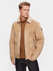 Tom Tailor Kurtka z imitacji skóry 1037361 Beżowy Regular Fit. Brązowe kurtki Tom Tailor, m, bez wzorów, ze skóry, bez kaptura. Za 329.99 zł.