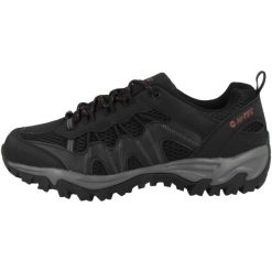 Buty trekkingowe męskie Hi-Tec Jaguar. Czarne trekkingi Hi-tec, bez wzorów, z gumy, bez zapięcia. Za 369.99 zł.