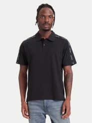 Calvin Klein Jeans Polo LV04RH202G Czarny Regular Fit. Czarne koszulki polo Calvin Klein Jeans, m, bez wzorów, z bawełny, bez kołnierzyka, bez ramiączek. Za 329.99 zł.
