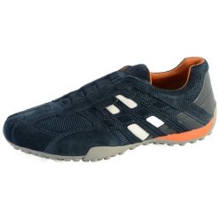 Trenerzy Geox Snake Scam.+Mesh. Niebieskie buty sportowe casual Geox, bez wzorów, z meshu, bez zapięcia. Za 446.00 zł.