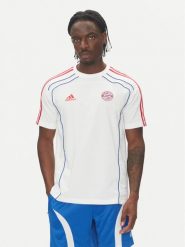 Adidas T-Shirt FC Bayern UBP JF0587 Biały Regular Fit. Białe t-shirty sportowe Adidas, bez wzorów, z bawełny, bez ramiączek, do piłki nożnej. Za 159.99 zł.