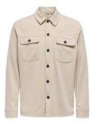 ONLY & SONS Kurtka koszulowa "Newkodyl" w kolorze beżowym rozmiar: XL. Brązowe kurtki Only & Sons, xl, bez wzorów, bez kaptura. Za 153.71 zł.