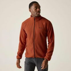 Hadfield Męski polar do chodzenia z pełnym zamkiem błyskawicznym. Brązowe bluzy z polaru Regatta, m, bez wzorów, z polaru, bez kaptura. W wyprzedaży za 129.99 zł.