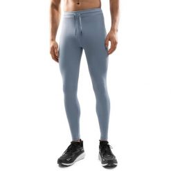 Męskie legginsy do biegania Fitness Siroko Warrior. Niebieskie bielizna termoaktywna SIROKO, l, bez wzorów, z dzianiny, do biegania. Za 255.00 zł.
