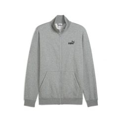 Męska kurtka dresowa Essentials z logo No. 1 PUMA Medium Gray Heather. Szare kurtki Puma, m, bez wzorów, z dresówki, bez kaptura, do biegania. Za 229.00 zł.