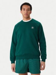 Adidas Bluza Trefoil Essentials KD1319 Zielony Regular Fit. Zielone bluzy Adidas, m, bez wzorów, z bawełny, bez kaptura. Za 215.99 zł.