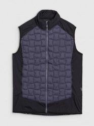 4F Bezrękawnik puchowy trekkingowy z wypełnieniem Primaloft Black męski - szary XL. Szare kurtki przeciwdeszczowe 4F, m, z aplikacjami, z dzianiny, bez kaptura, primaloft. W wyprzedaży za 139.99 zł.