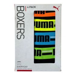 Bokserki męskie Puma BASIC BRAND ELASTIC 4-PACK 93819706. Bokserki Puma, l, bez wzorów, z bawełny. Za 206.61 zł.