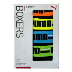 Bokserki męskie Puma BASIC BRAND ELASTIC 4-PACK czarne 93819706 r M. Czarne bokserki Puma, l, bez wzorów, z bawełny. Za 194.37 zł.