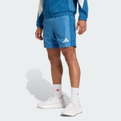 Szorty Ffr. Niebieskie szorty Adidas, bez wzorów, sportowe. Za 179.00 zł.
