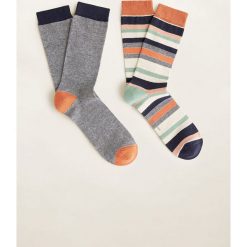Mango Man - Skarpety Stripe (2-pak). Skarpety marki Mango Man. W wyprzedaży za 29.90 zł.