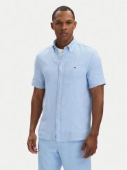 Tommy Hilfiger Koszula MW0MW41531 Niebieski jasny Regular Fit. Niebieskie koszule Tommy Hilfiger, m, bez wzorów, ze lnu, bez kołnierzyka, bez ramiączek. Za 449.99 zł.
