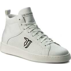 Sneakersy TRUSSARDI JEANS - 77A00054 W001. Białe buty sportowe casual marki TRUSSARDI JEANS, z jeansu. W wyprzedaży za 339.00 zł.
