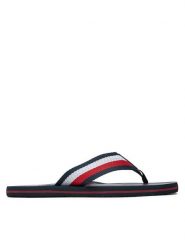 Tommy Hilfiger Japonki FM0FM05236 Granatowy. Niebieskie japonki Tommy Hilfiger, bez wzorów, z materiału. Za 119.99 zł.