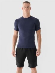 4F Spodenki treningowe szybkoschnące męskie 4F x Robert Lewandowski - czarne M. Czarne krótkie spodenki sportowe 4F, l, bez wzorów, z dzianiny. W wyprzedaży za 119.99 zł.