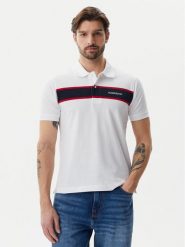 Guess Jeans Polo M5GP29 KCJV1 Biały Regular Fit. Białe koszulki polo sportowe Guess Jeans, m, z aplikacjami, z bawełny, bez kołnierzyka, bez ramiączek. Za 179.99 zł.
