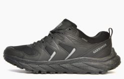 Buty turystyczne męskie Karrimor Kestral Low. Czarne buty turystyczne Karrimor, bez wzorów, z materiału, bez zapięcia, trekkingowe. Za 278.09 zł.