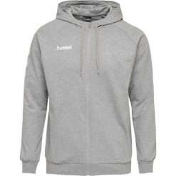 Bluza z kapturem sportowa męska Hummel Go Cotton Zip Hoodie. Niebieskie bluzy z kapturem Hummel, m, bez wzorów, z kapturem. Za 185.00 zł.