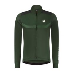 Koszulka rowerowa męska Rogelli MONO z długim rękawem. Zielone bluzy Rogelli, na jesień, l, bez wzorów, bez kaptura. W wyprzedaży za 270.40 zł.