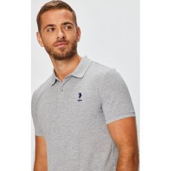 U.S. Polo - Polo. Szare koszulki polo marki U.S. Polo, z bawełny, polo, z krótkim rękawem. W wyprzedaży za 139.90 zł.