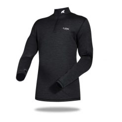 Koszulka z długim rękawem męska wykonana w 100% z wełny merynosów – Finn 210 Zip. Niebieskie bluzy FJORK MERINO, na zimę, l, bez wzorów, z wełny, bez kaptura. W wyprzedaży za 289.00 zł.