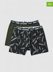PME Legend Bokserki (2 pary) w kolorze oliwkowo-czarnym rozmiar: XL. Brązowe bokserki PME Legend, xl, bez wzorów. Za 91.45 zł.