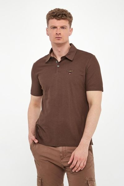 Polo męskie z haftem AERONAUTICA MILITARE. Koszulki polo sportowe Aeronautica Militare, m, bez wzorów, bez kołnierzyka, bez ramiączek. Za 579.00 zł.