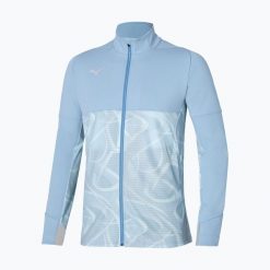 Kurtka męska Mizuno Paris Athlete Hybrid Warm Up. Niebieskie kurtki do biegania Mizuno, m, bez wzorów, bez kaptura, do biegania. Za 569.99 zł.