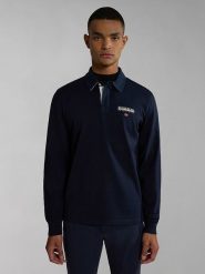 Napapijri Koszulka polo "Ayvas" w kolorze granatowym rozmiar: XS. Niebieskie koszulki polo sportowe Napapijri, xs, bez wzorów, z bawełny, bez kołnierzyka, bez ramiączek. Za 87.81 zł.
