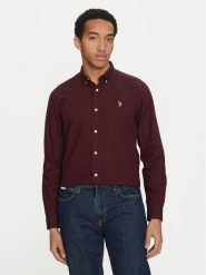 U.S. Polo Assn. Koszula MUP3247 Bordowy Regular Fit. Czerwone koszule U.S. Polo Assn., l, bez wzorów, z bawełny, bez kołnierzyka, bez ramiączek. Za 179.99 zł.