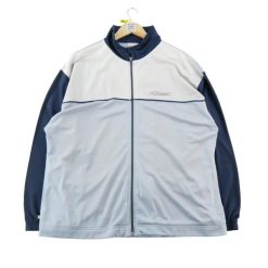 Second life - Kurtka do dresu męska Y2K - Stan dobry. Niebieskie kurtki Reebok, l, bez wzorów, z dresówki, bez kaptura. Za 146.96 zł.