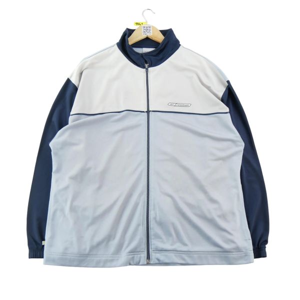 Second life - Kurtka do dresu męska Y2K - Stan dobry. Niebieskie kurtki Reebok, l, bez wzorów, z dresówki, bez kaptura. Za 146.96 zł.