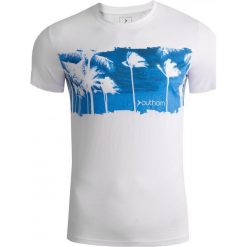 T-shirt męski TSM616 - biały - Outhorn. T-shirty marki Outhorn. W wyprzedaży za 29.99 zł.