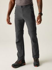 Regatta Spodnie trekkingowe Zipp-Off "Mountain" w kolorze antracytowym rozmiar: 54. Czarne spodnie treningowe długie Regatta, bez wzorów. Za 190.18 zł.