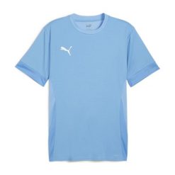 Koszulka męska PUMA T-shirt Bluzka Sportowa Treningowa DryCELL. Niebieskie t-shirty sportowe Puma, bez wzorów, z jersey, bez ramiączek, do piłki nożnej. Za 80.99 zł.