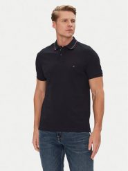 Tommy Hilfiger Polo Placket Interest MW0MW38459 Granatowy Regular Fit. Niebieskie koszulki polo Tommy Hilfiger, m, bez wzorów, z bawełny, bez kołnierzyka, bez ramiączek. Za 319.99 zł.