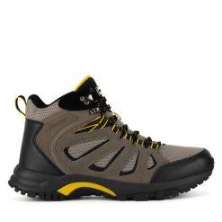 Trekkingi Hunter. Brązowe botki sznurowane Hunter, bez wzorów, bez obcasa, bez zapięcia. Za 379.99 zł.