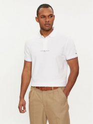 Tommy Hilfiger Polo Logo MW0MW34841 Biały Regular Fit. Białe koszulki polo Tommy Hilfiger, m, bez wzorów, z bawełny, bez kołnierzyka, bez ramiączek. Za 249.99 zł.