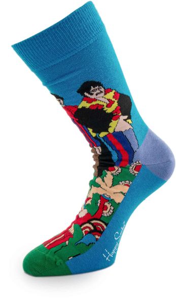 Szczęśliwe skarpetki Beatles Mix 41-46. Brązowe skarpety Happy Socks, bez wzorów, z bawełny. Za 97.99 zł.