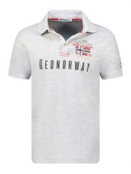 Geographical Norway Koszulka polo "Kason" w kolorze szarym rozmiar: S. Szare koszulki polo Geographical Norway, s, bez wzorów, z bawełny, bez kołnierzyka, bez ramiączek. Za 87.81 zł.