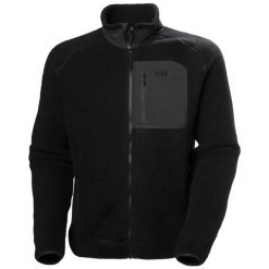 Kurtka z dresu Helly Hansen Panorama Pile Block. Czarne kurtki Helly Hansen, bez wzorów, z dresówki, bez kaptura. W wyprzedaży za 562.65 zł.