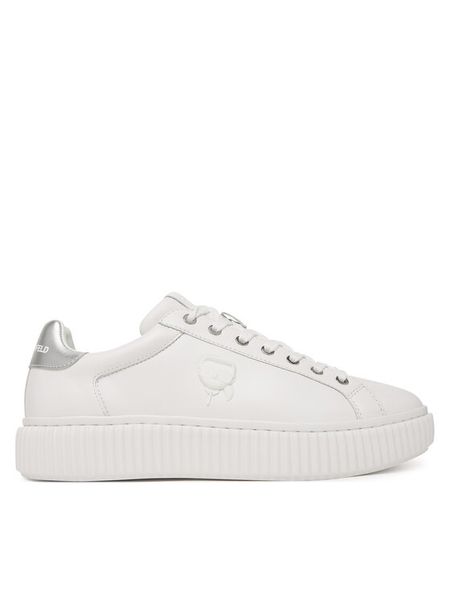 KARL LAGERFELD Sneakersy Kaprika KL24270N Biały. Białe buty sportowe casual KARL LAGERFELD, bez wzorów, ze skóry, bez zapięcia. Za 740.99 zł.