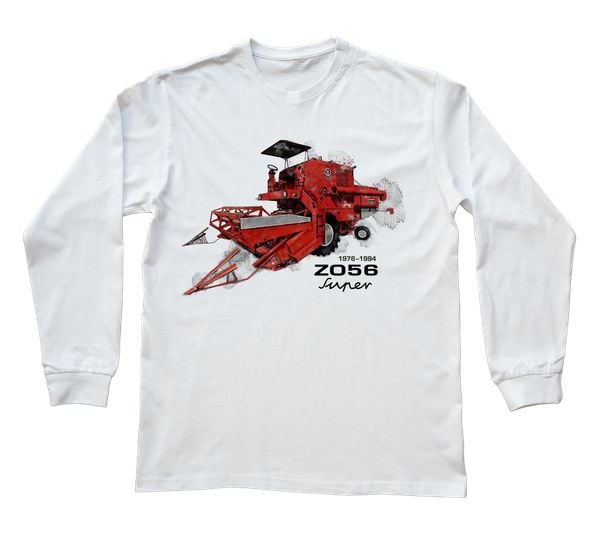 Bizon Super — bluzka z długim rękawem (Rozmiar: XS (dorosła); Kolor koszulki: biały; Rodzaj nadruku: Bizon). Białe bluzki z długim rękawem nikiniki, s, bez wzorów, z bawełny, bez kołnierzyka, bez ramiączek. Za 89.00 zł.