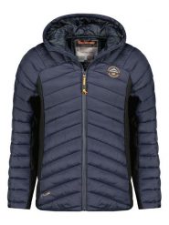 Geographical Norway Kurtka pikowana "Carlis" w kolorze granatowym rozmiar: M. Niebieskie kurtki Geographical Norway, m, z aplikacjami, ze skóry, bez kaptura. Za 232.95 zł.