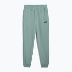 Spodnie męskie PUMA ESS No. 1 Logo Sweatpants TR CL. Zielone szorty Puma, l, bez wzorów, z dresówki. Za 159.99 zł.