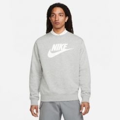 Bluza Club Graphic Rozmiar M Szary - DQ4912-063. Szare bluzy Nike, m, bez wzorów, z dzianiny, bez kaptura. Za 229.99 zł.