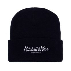 Czapka Mitchell & Ness pinscript. Niebieskie czapki zimowe Mitchell & Ness, bez wzorów. Za 198.50 zł.